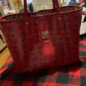 Red MCM tote